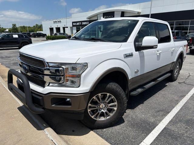 2018 Ford F-150 King Ranch in White — front three-quarter view
