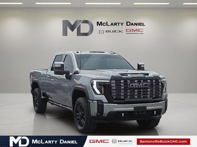 2025 GMC Sierra 3500 HD Denali Ultimate in Sterling Metallic — front three-quarter view