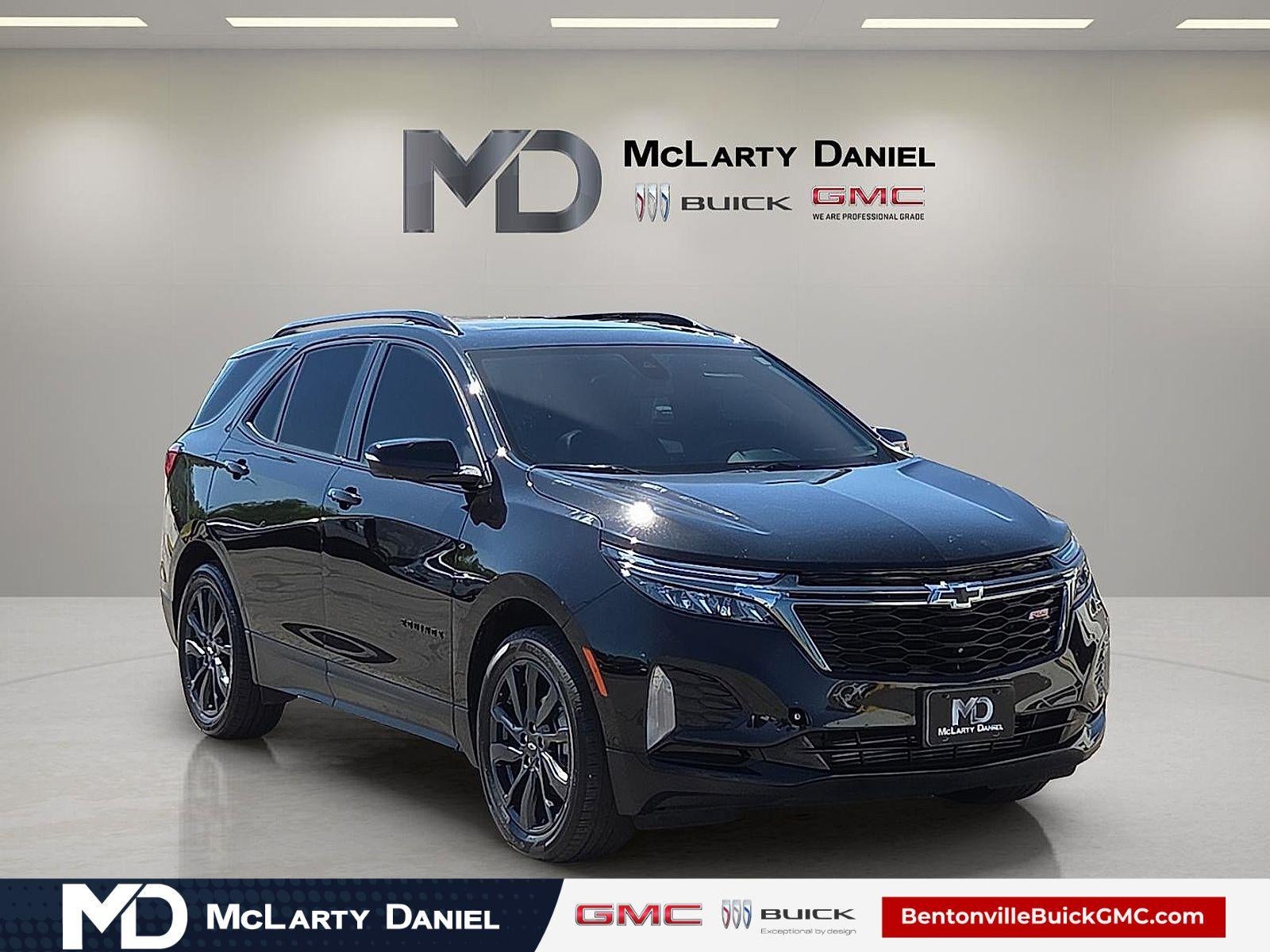 2023 Chevrolet Equinox RS in Mosaic Black Metallic — front three-quarter view