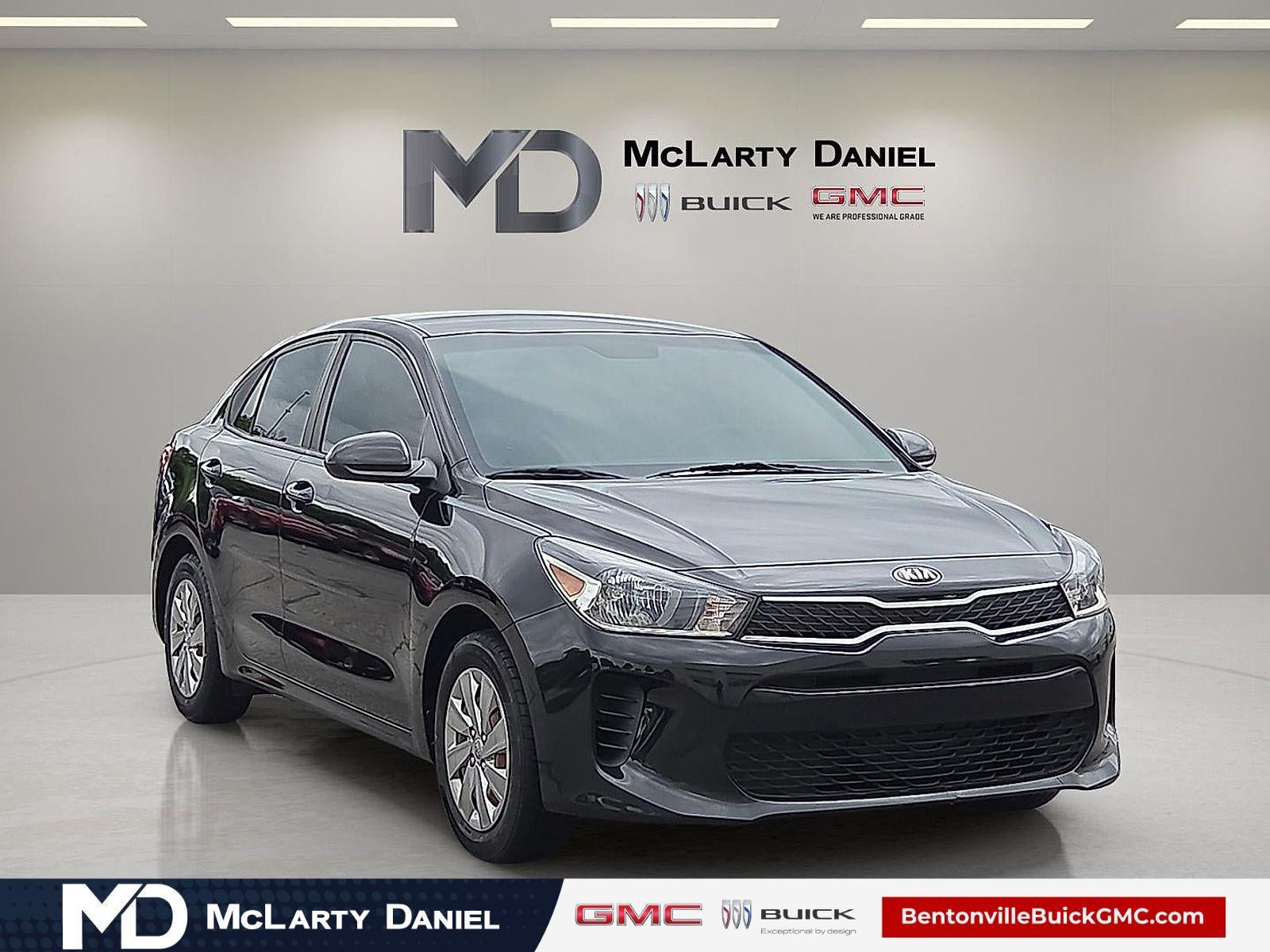 2019 Kia Rio LX in Black — front three-quarter view