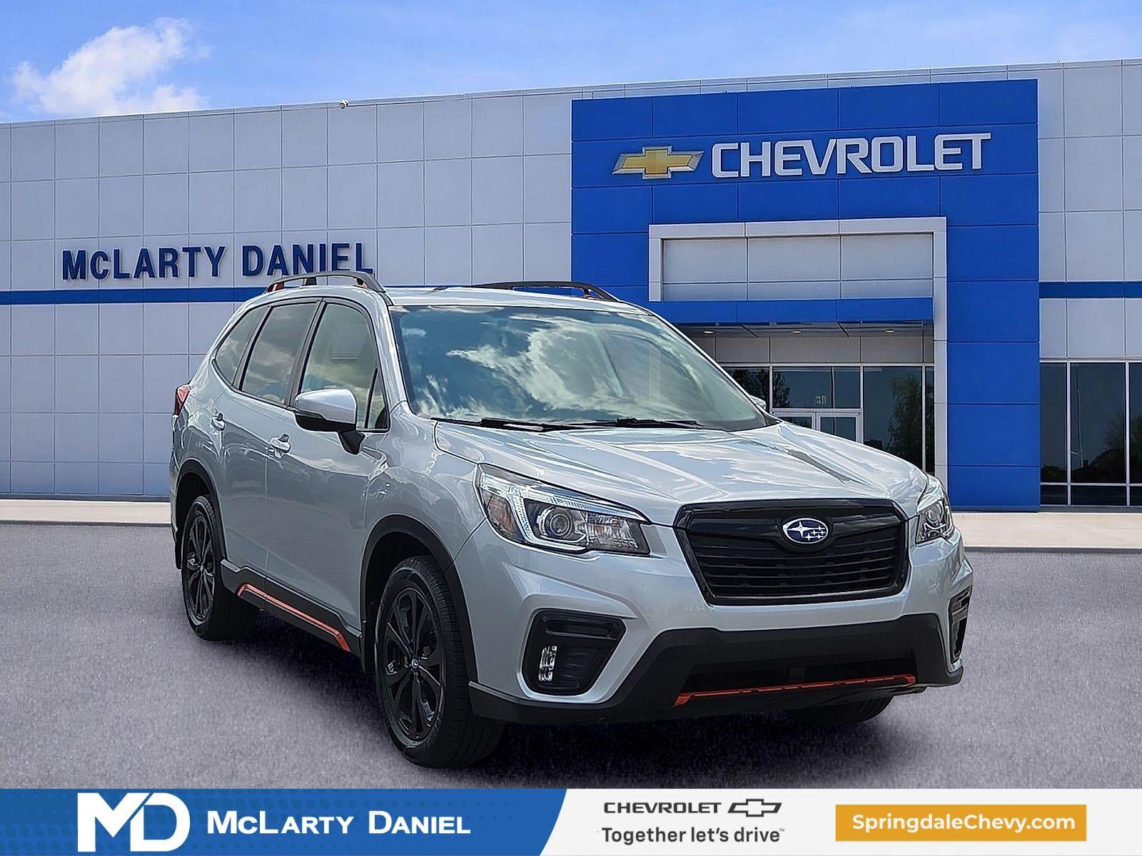 2019 Subaru Forester Sport in Silver — front three-quarter view