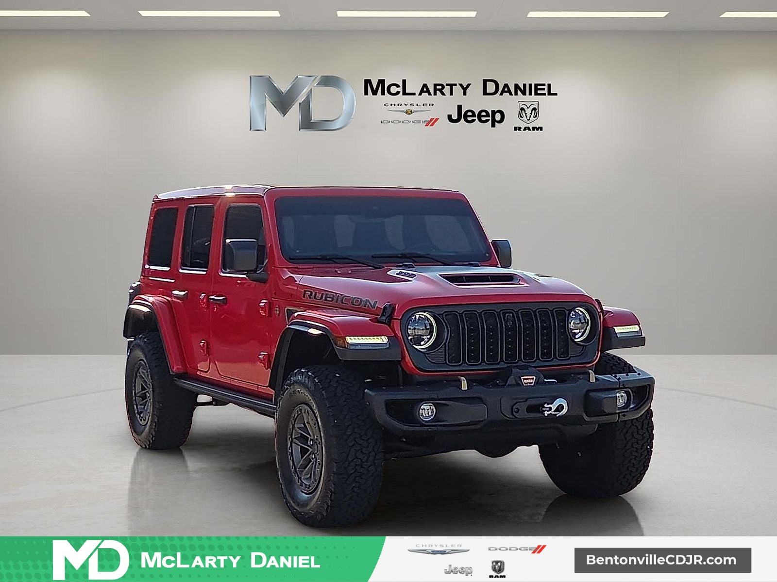 2025 Jeep Wrangler 4-Door Rubicon 392 Final Edition 4x4 in Firecracker Red Clearcoat — front three-quarter view