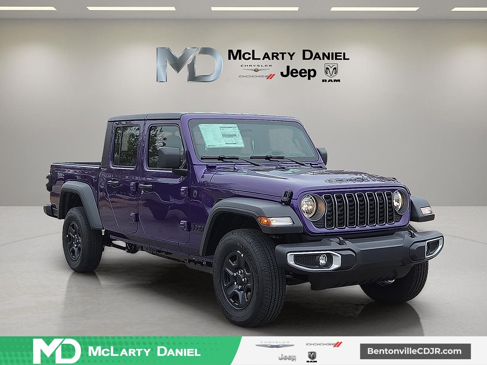 2026 Jeep Gladiator GLADIATOR SPORT 4X4 in Reign Exterior Paint — front three-quarter view