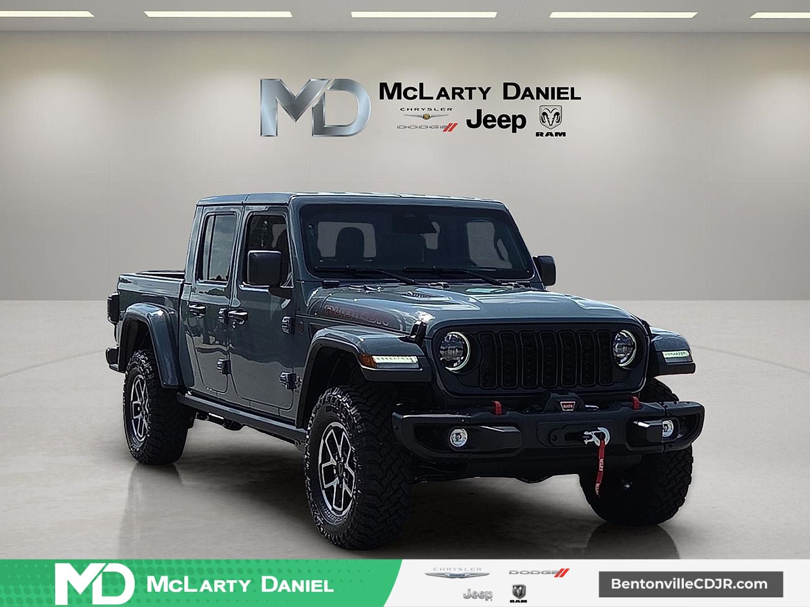 2026 Jeep Gladiator GLADIATOR SHADOW OPS 4X4 in Anvil Clear-Coat Exterior Paint — front three-quarter view