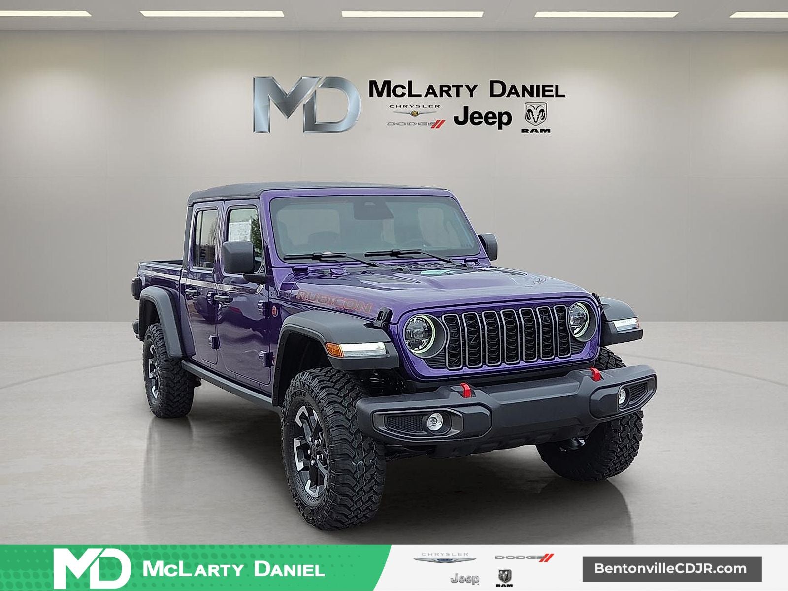 2026 Jeep Gladiator GLADIATOR RUBICON 4X4 in Reign Exterior Paint — front three-quarter view