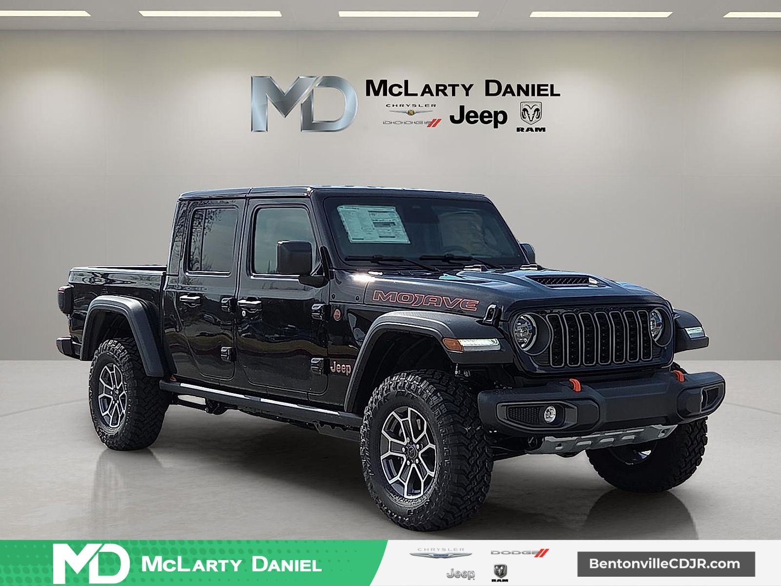 2026 Jeep Gladiator GLADIATOR MOJAVE 4X4 in Black Clear-Coat Exterior Paint — front three-quarter view