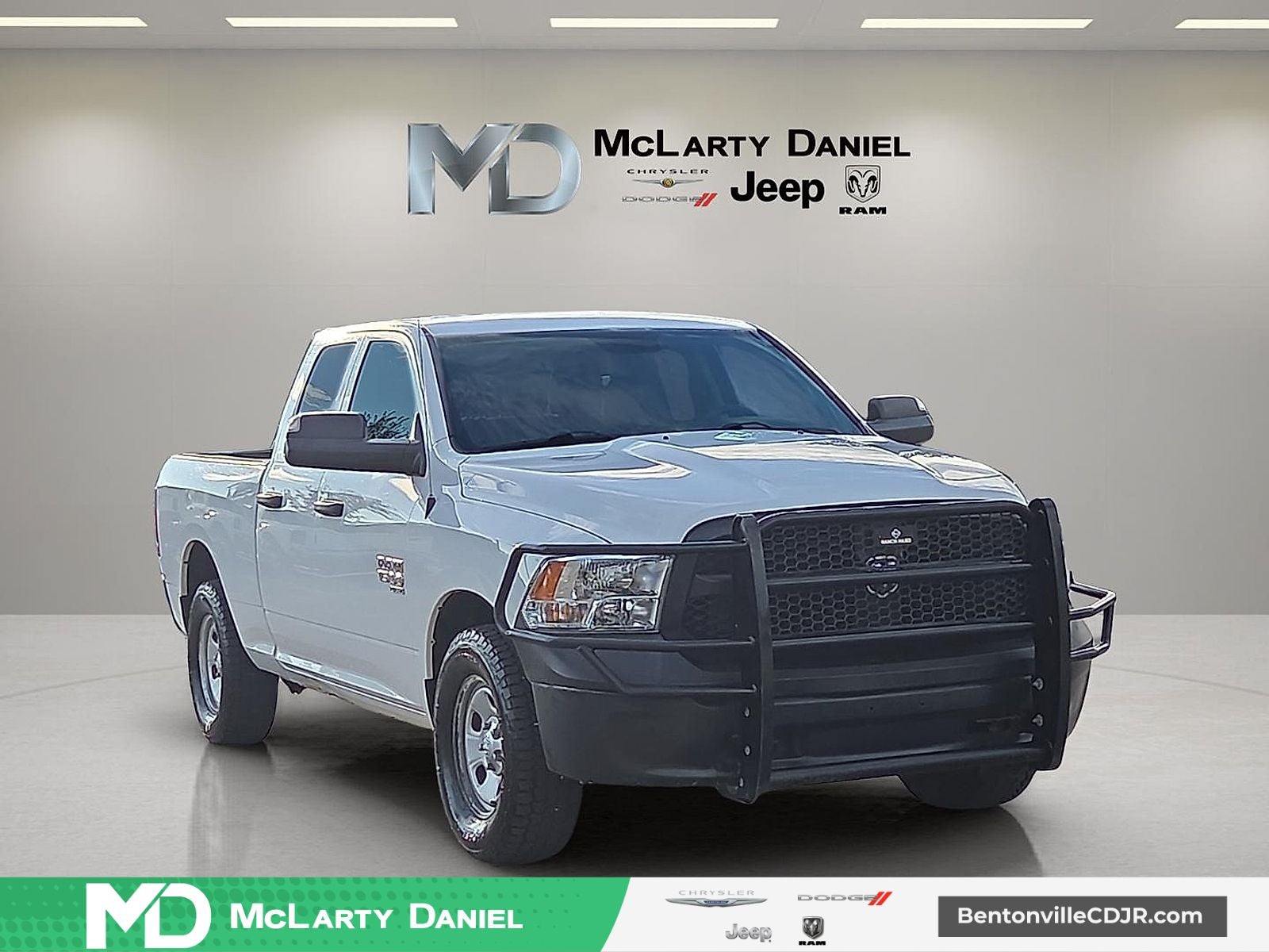 2022 RAM 1500 Classic Tradesman Quad Cab 4x4 6'4' Box in Bright White Clearcoat — front three-quarter view