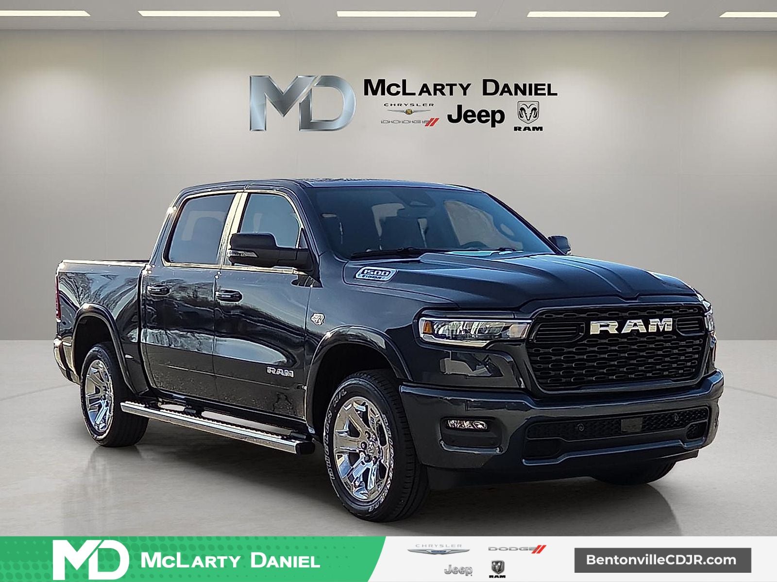 2026 RAM Ram 1500 RAM 1500 BIG HORN CREW CAB 4X4 5'7' BOX in Forged Blue Metallic Exterior Paint — front three-quarter view