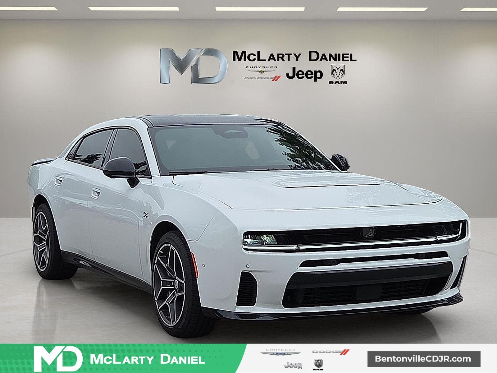 2026 Dodge Charger CHARGER R/T PLUS 4-DOOR AWD in White Knuckle Exterior Paint — front three-quarter view