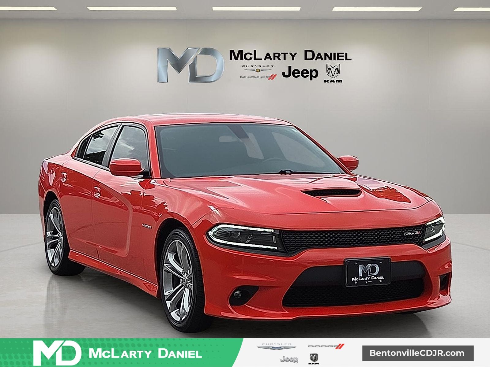 2022 Dodge Charger R/T in Go Mango — front three-quarter view