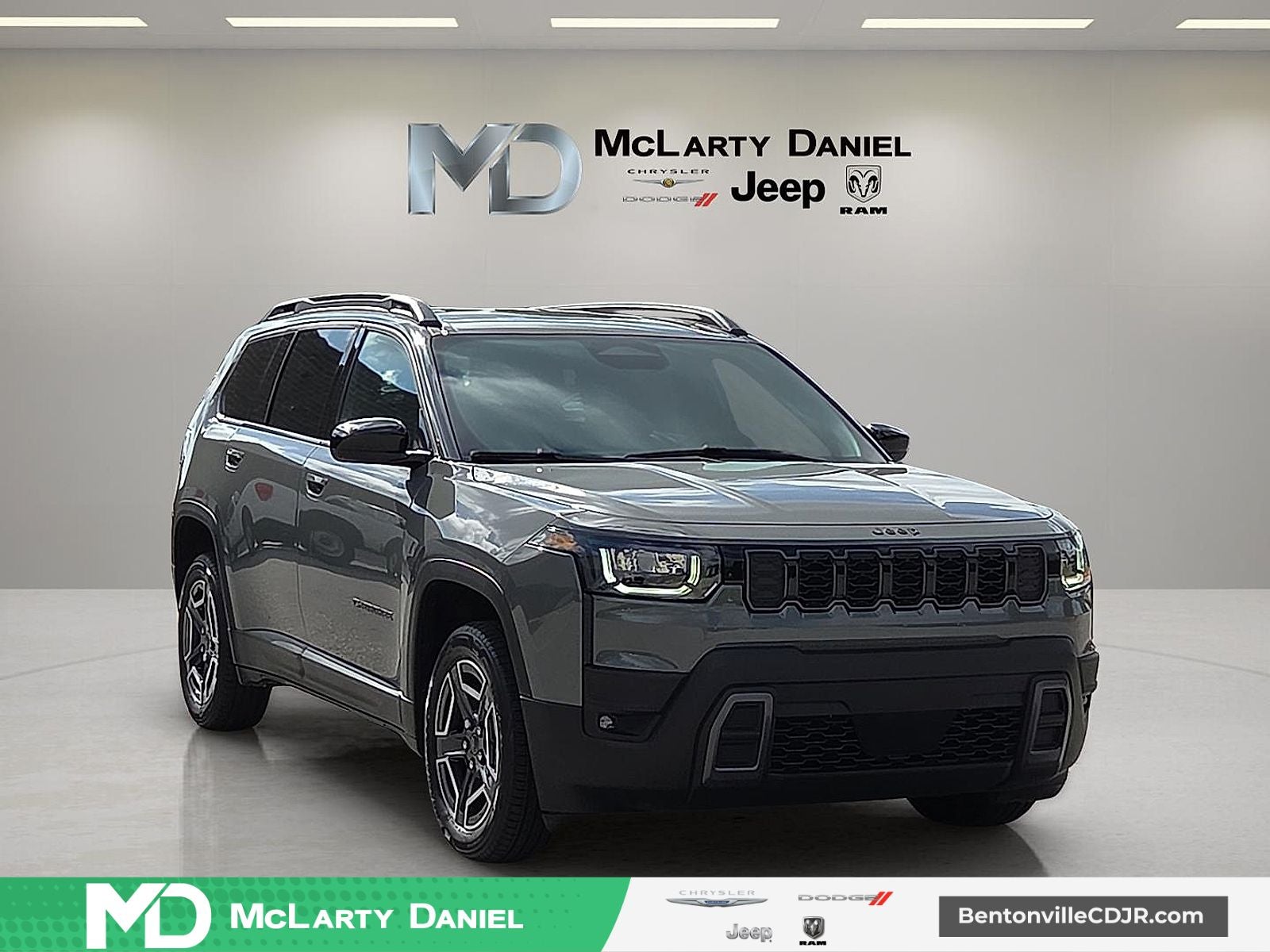 2026 Jeep Cherokee CHEROKEE LAREDO 4X4 in Sting-Gray Clear-Coat Exterior Paint — front three-quarter view