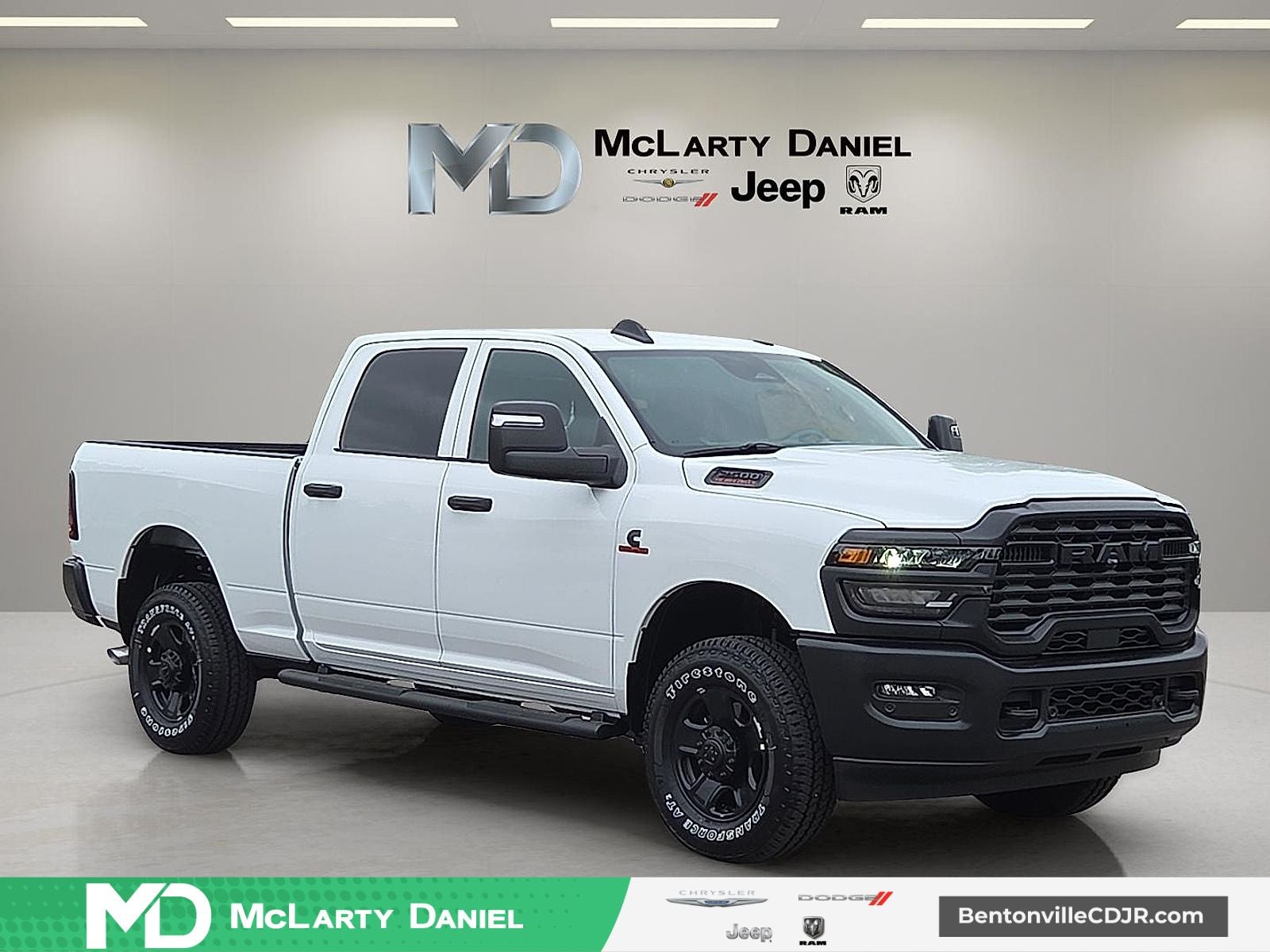 2026 RAM Ram 2500 RAM 2500 TRADESMAN CREW CAB 4X4 6'4' BOX in Bright White Clear-Coat Exterior Paint — front three-quarter view
