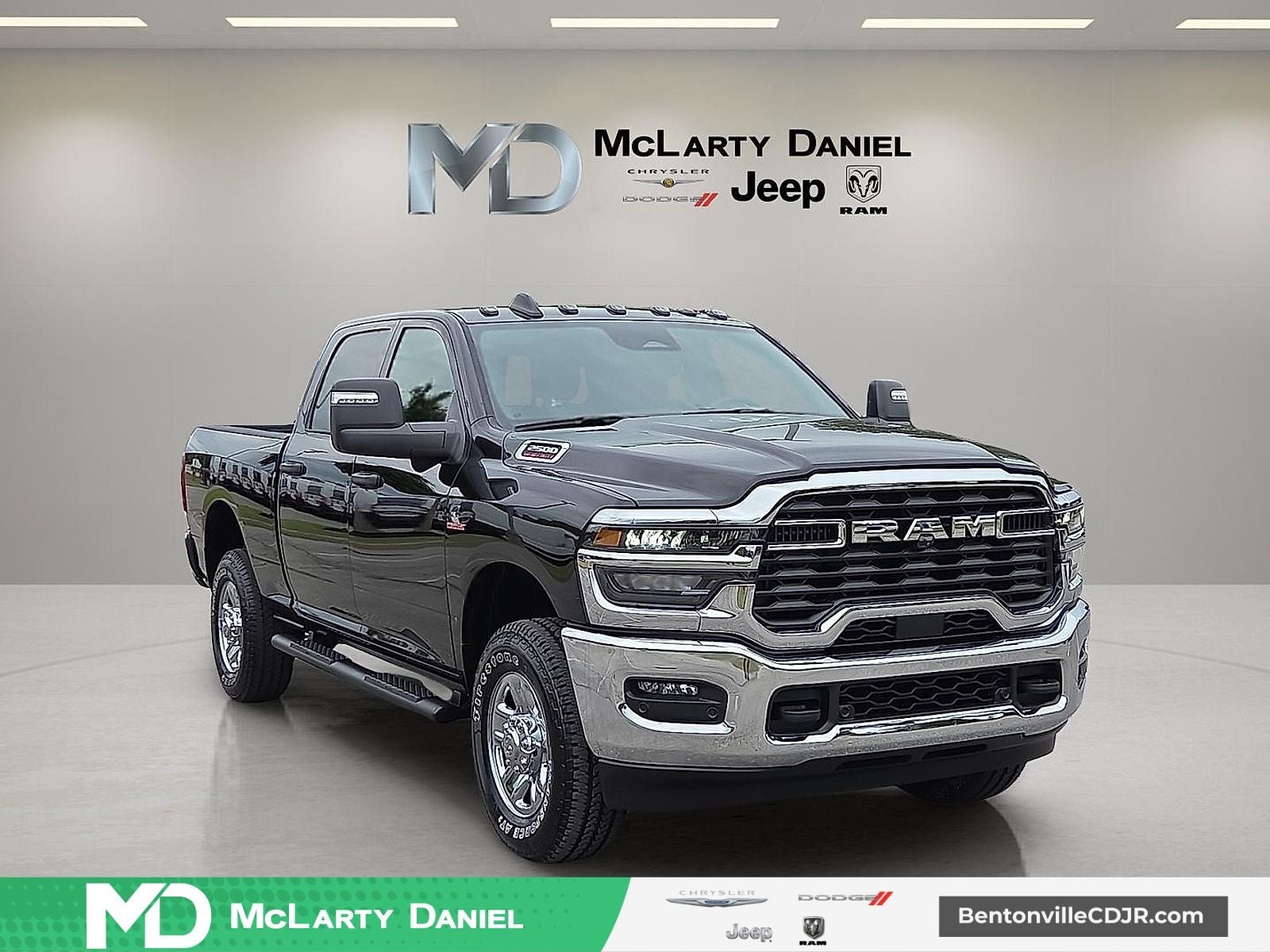 2026 RAM Ram 2500 RAM 2500 TRADESMAN CREW CAB 4X4 6'4' BOX in Diamond Black Crystal Pearl-Coat Exterior Paint — front three-quarter view