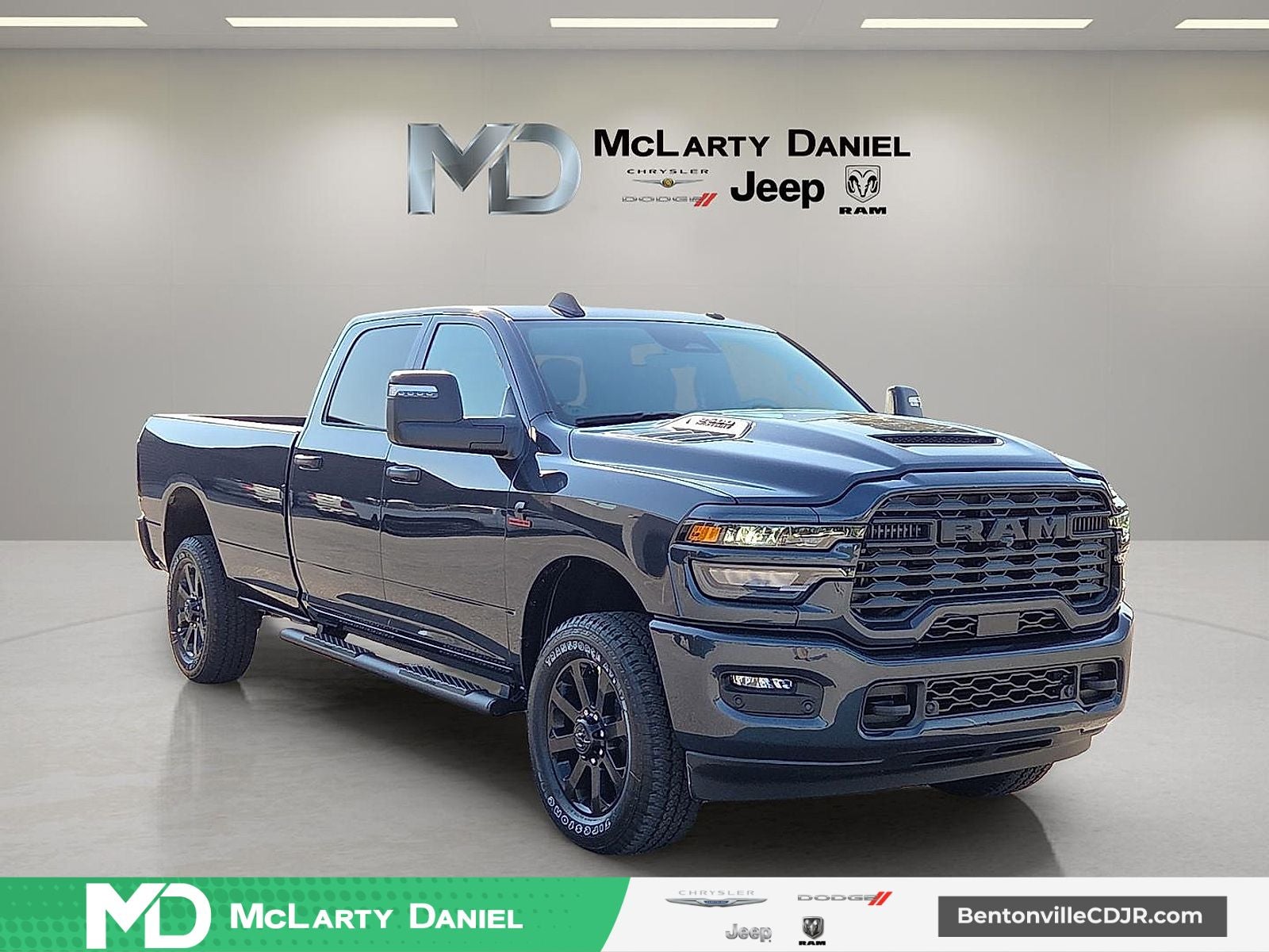 2026 RAM Ram 2500 RAM 2500 BLACK EXPRESS CREW CAB 4X4 8' BOX in Forged Blue Metallic Exterior Paint — front three-quarter view
