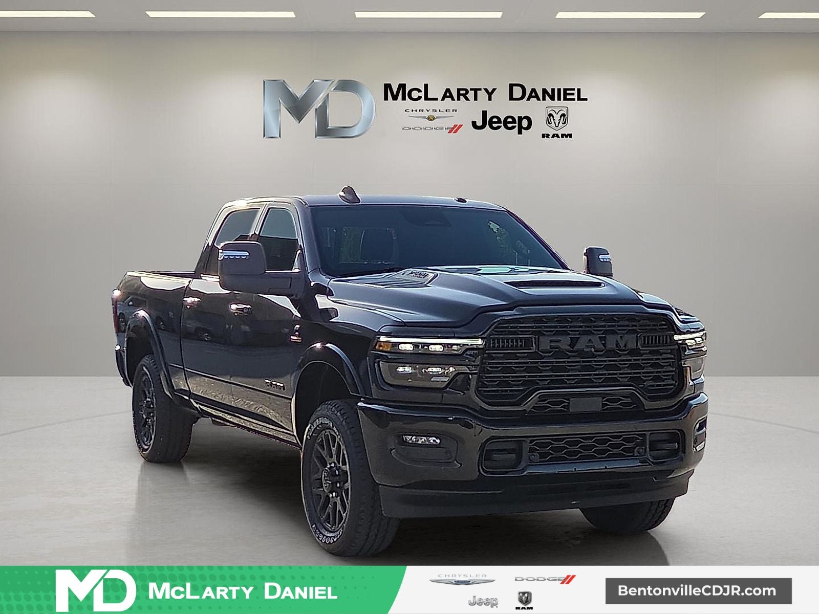 2026 RAM Ram 2500 RAM 2500 LIMITED CREW CAB 4X4 6'4' BOX in Diamond Black Crystal Pearl-Coat Exterior Paint — front three-quarter view