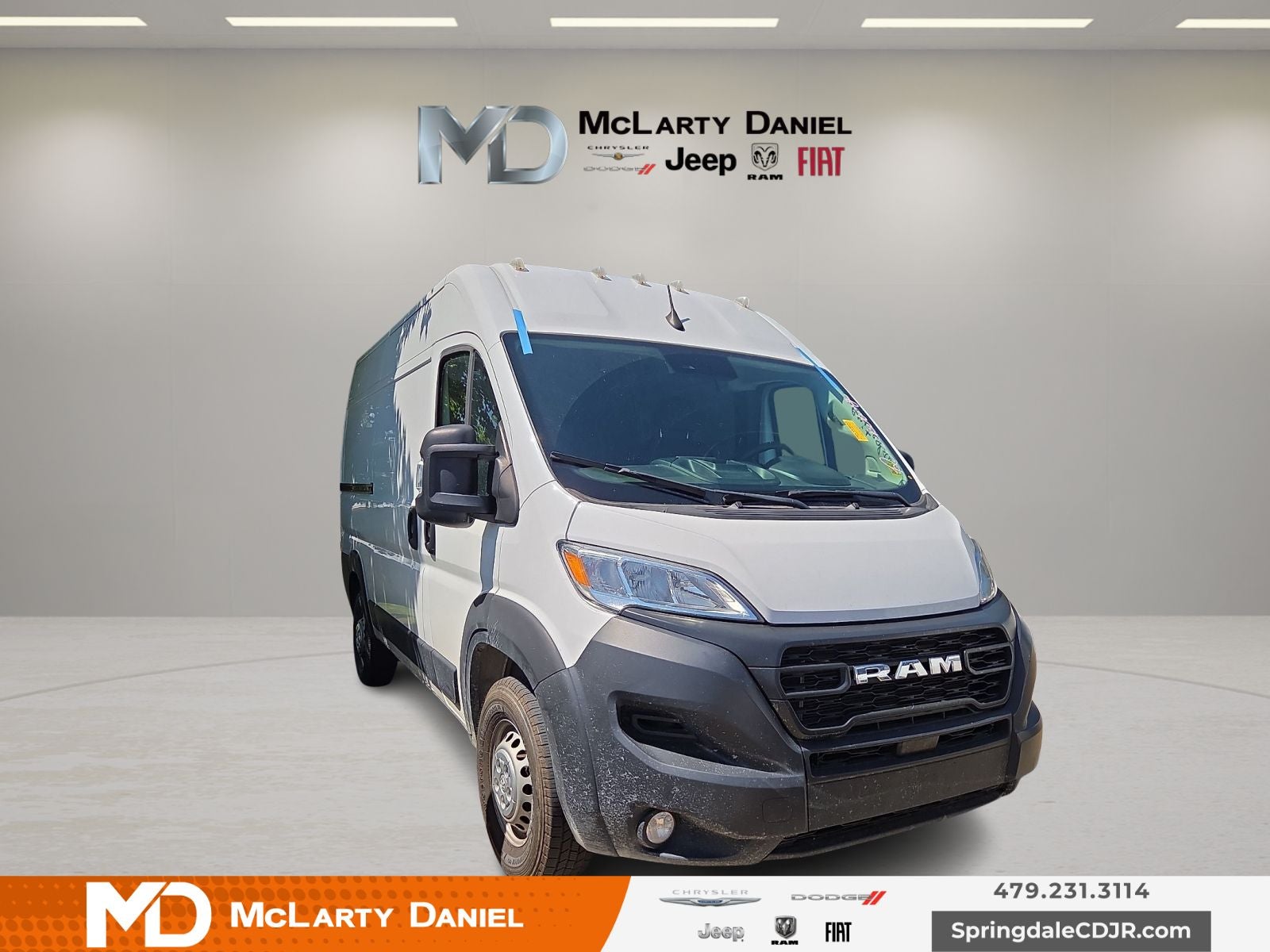 2024 RAM ProMaster 2500 Cargo Van Tradesman High Roof 136' WB w/Pass Seat in Bright White Clearcoat — front three-quarter view