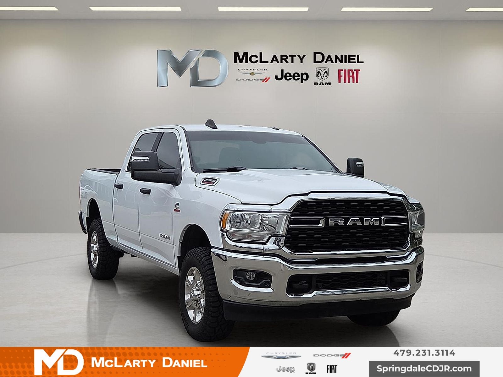 2024 RAM 2500 Big Horn Crew Cab 4x4 6'4' Box in Bright White Clearcoat — front three-quarter view