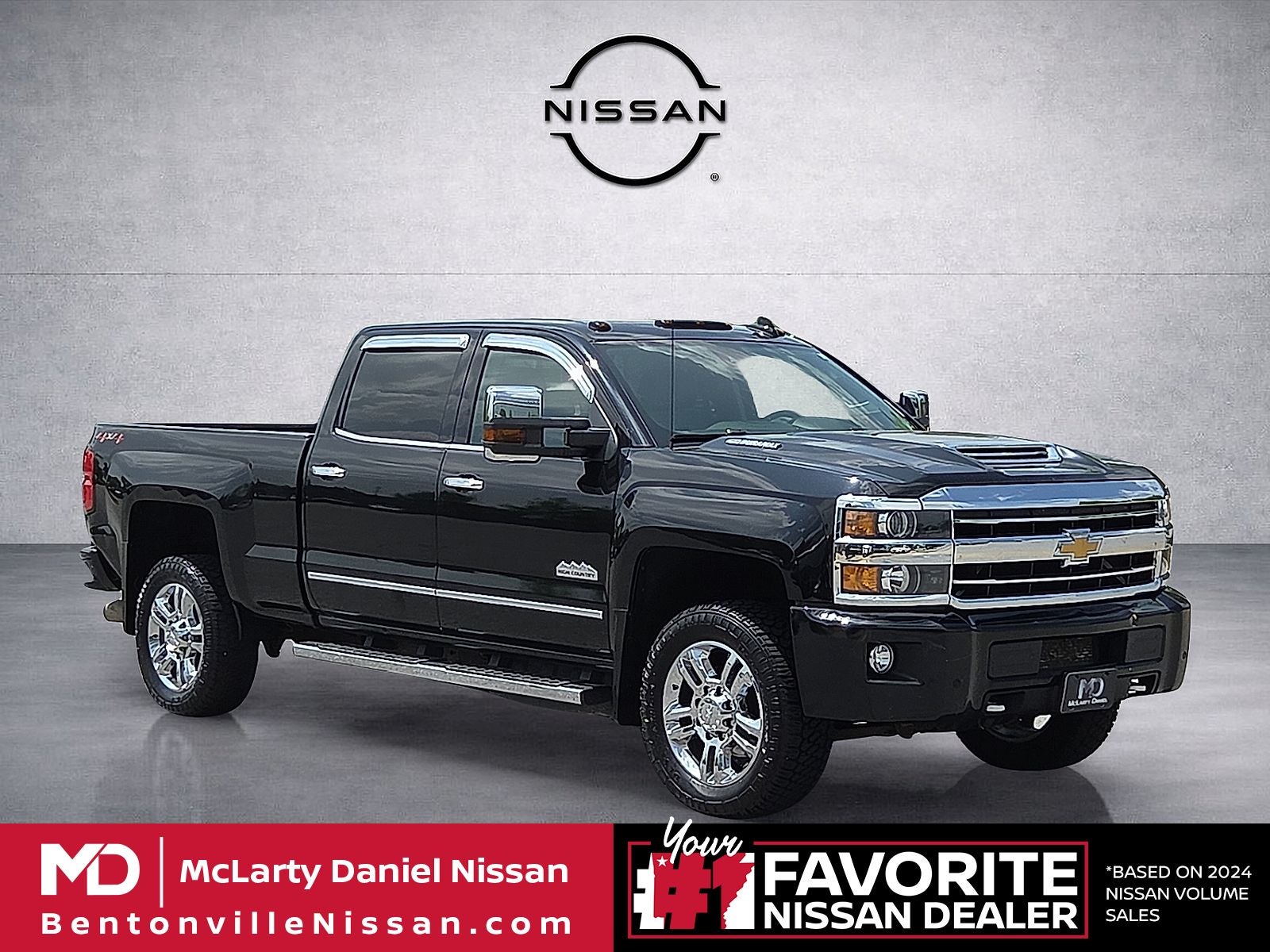 2018 Chevrolet Silverado 2500HD High Country in Black — front three-quarter view