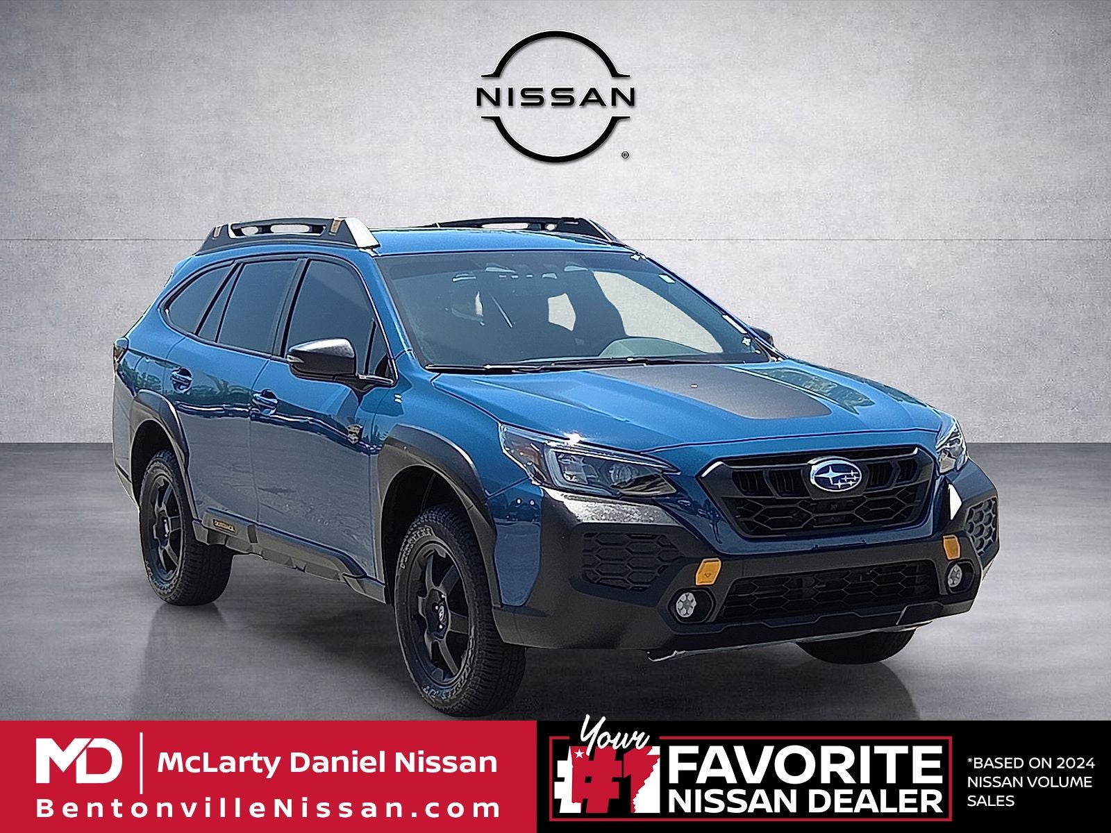 2024 Subaru Outback Wilderness in Geyser Blue — front three-quarter view